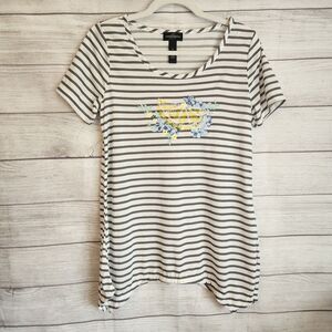 Karen Brooks womens small lemon short sleeve blouse